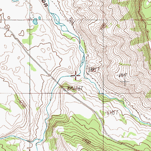 Topographic Map of Lava Creek, WY