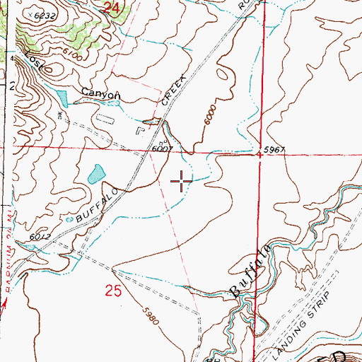 Topographic Map of Lost Canyon, WY