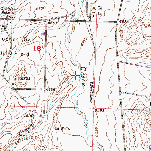 Topographic Map of Mason Creek, WY