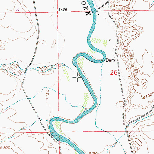 Topographic Map of Meadow Springs Wash, WY