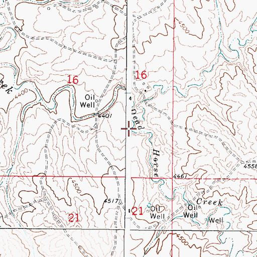 Topographic Map of Middle Prong Dead Horse Creek, WY