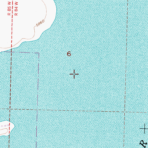 Topographic Map of Pathfinder Reservoir, WY