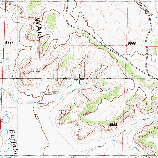 Topographic Map of Poker Creek, WY