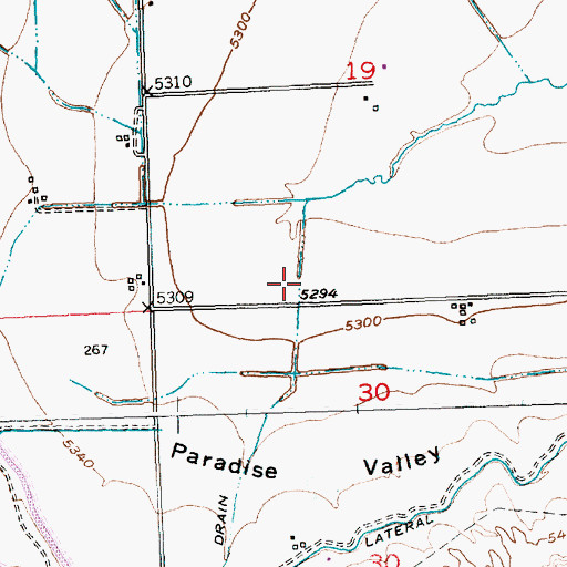 Topographic Map of S G Drain, WY
