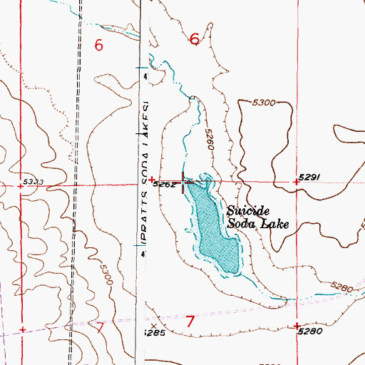 Topographic Map of Sand Spring Creek, WY