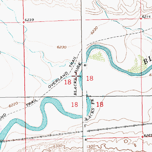 Topographic Map of Sevenmile Wash, WY