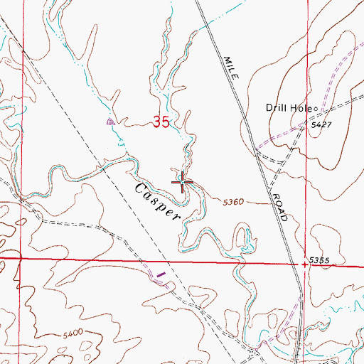Topographic Map of Smith Draw, WY