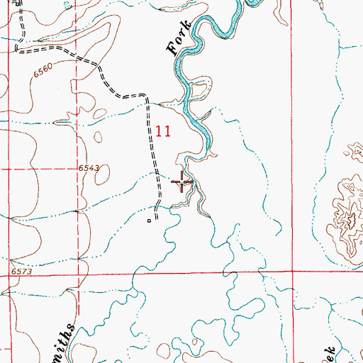 Topographic Map of South Creek, WY