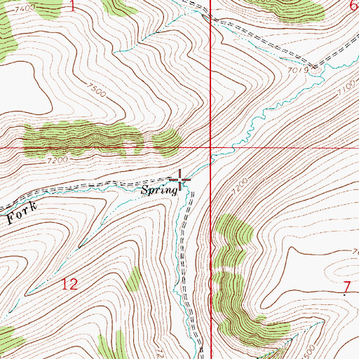 Topographic Map of South Fork Sheep Creek, WY