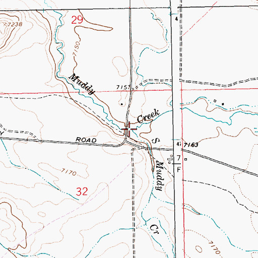 Topographic Map of South Muddy Creek, WY