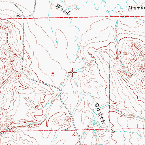 Topographic Map of South Windmill Draw, WY