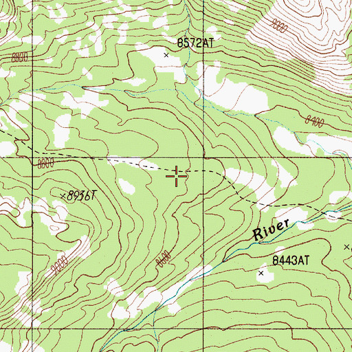 Topographic Map of Sportsman Lake Trail, WY