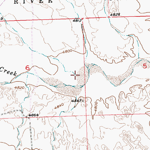 Topographic Map of Stagner Creek, WY