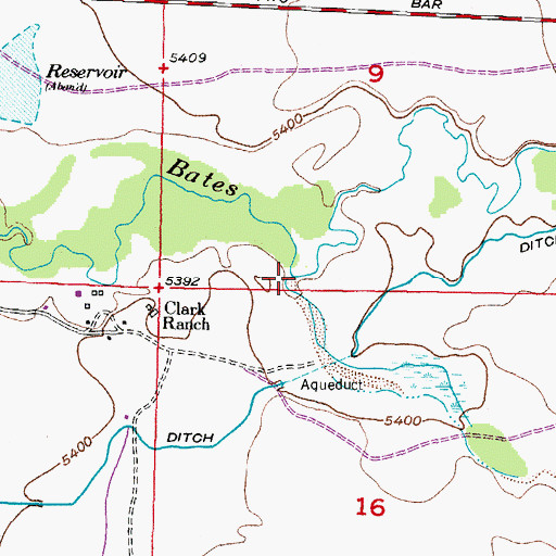 Topographic Map of Stinking Creek, WY