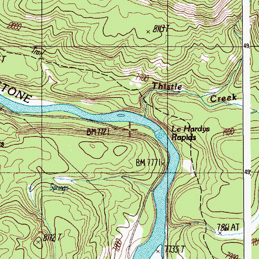 Topographic Map of Thistle Creek, WY