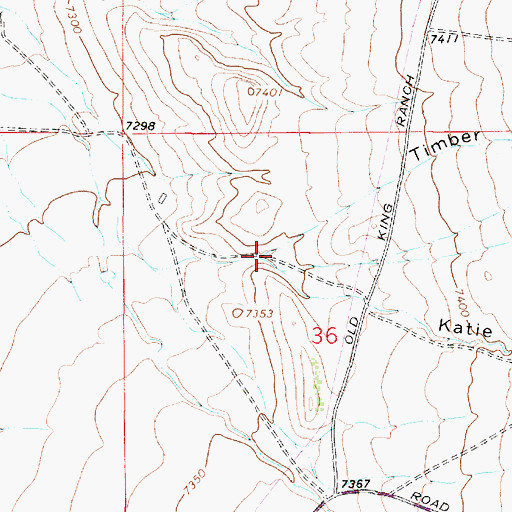 Topographic Map of Timber Canyon, WY