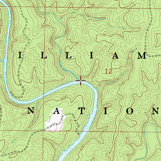 Topographic Map of Grindstone Creek, AL