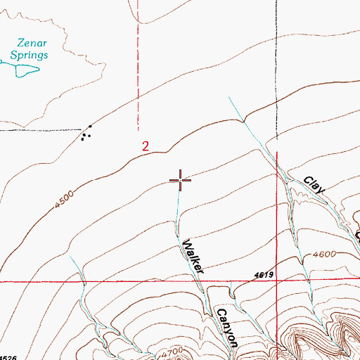 Topographic Map of Walker Canyon, WY