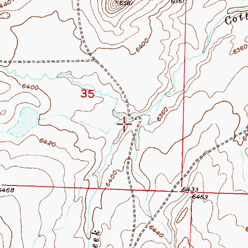 Topographic Map of West Cottonwood Creek, WY