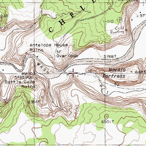 Topographic Map of Black Rock Canyon, AZ