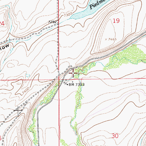 Topographic Map of West Muddy Creek, WY