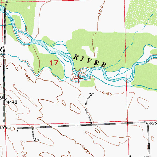 Topographic Map of Willow Creek, WY