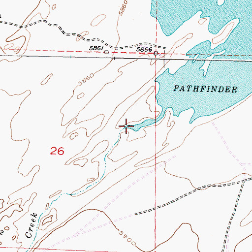 Topographic Map of Sand Creek, WY