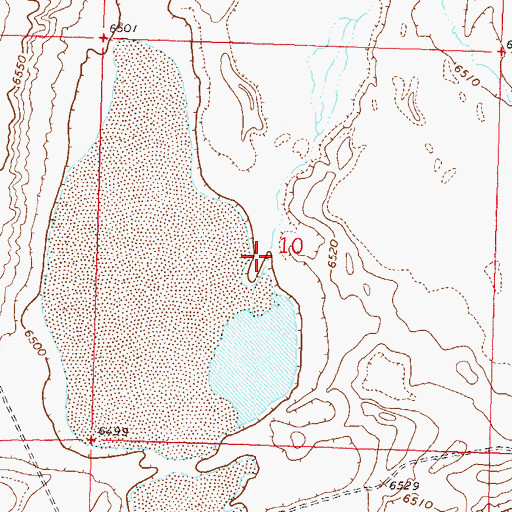 Topographic Map of Sand Springs Creek, WY