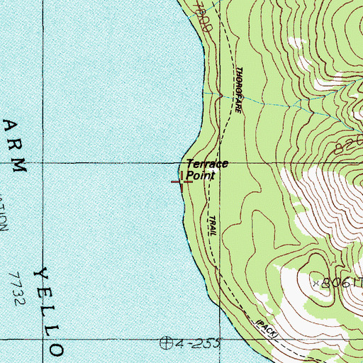 Topographic Map of Terrace Point, WY