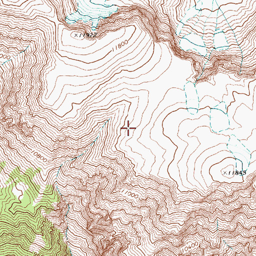 Topographic Map of Washakie Wilderness, WY