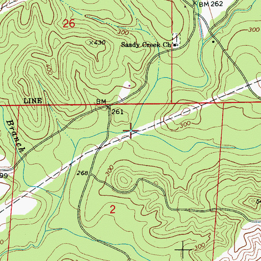 Topographic Map of Haggard Creek, AL
