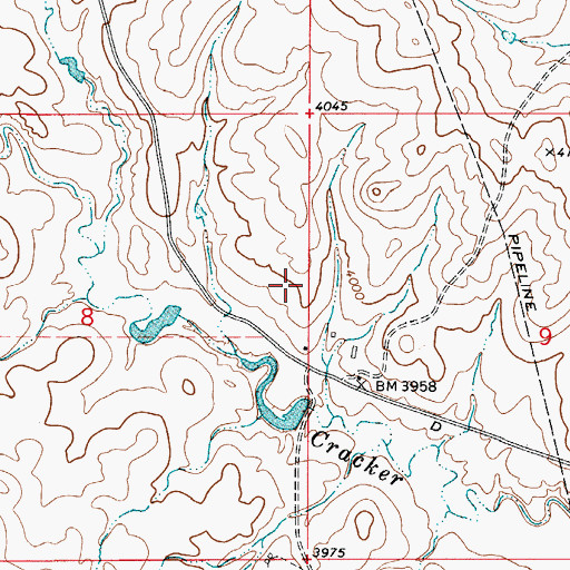 Topographic Map of Stroner, WY
