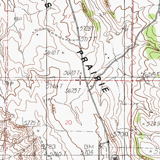 Topographic Map of Horton, WY