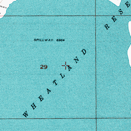 Topographic Map of Wheatland Reservoir Number Two, WY