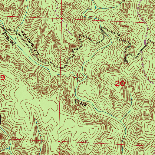 Topographic Map of Hagood Creek, AL
