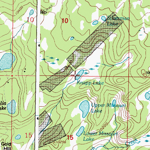 Topographic Map of Knapp Lake, WY