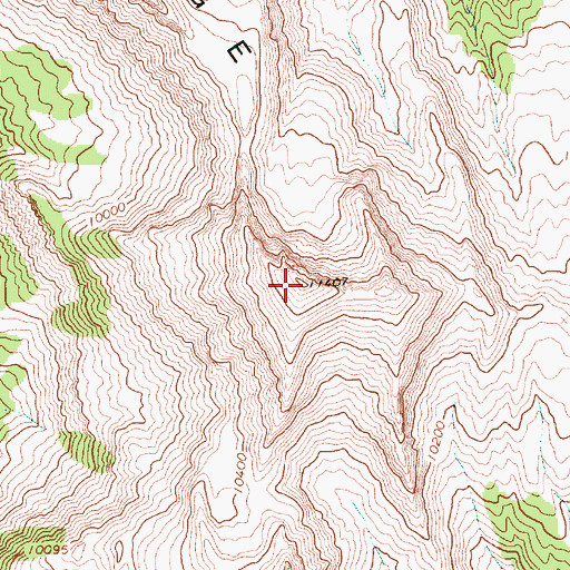 Topographic Map of Antoinette Peak, WY