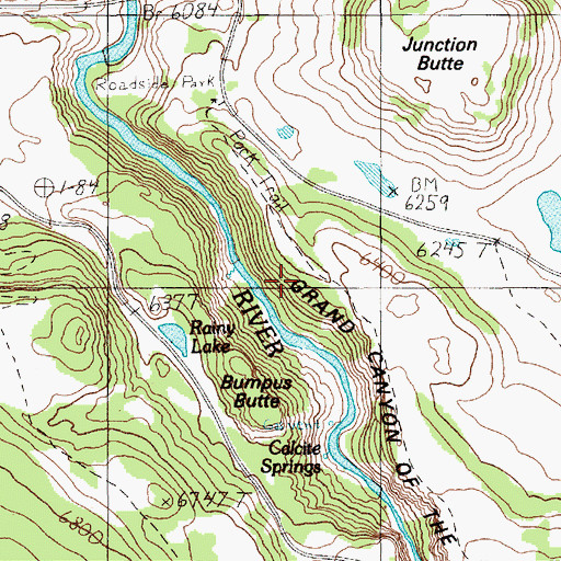 Topographic Map of Nymph Spring, WY