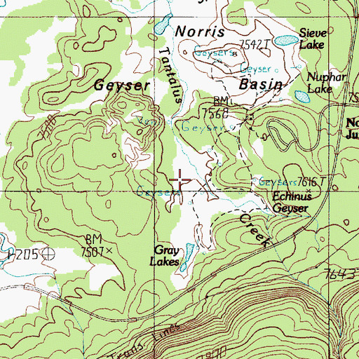 Topographic Map of Phillips Caldron, WY