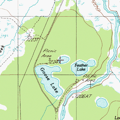 Topographic Map of Goose Lakes, WY
