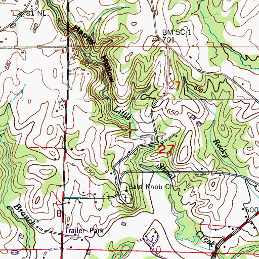Topographic Map of Happy Hollow, AL