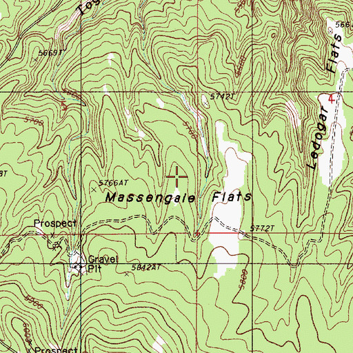 Topographic Map of Massengale Flats, WY