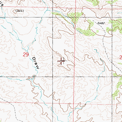 Topographic Map of Hole-in-the-Wall Lake, WY