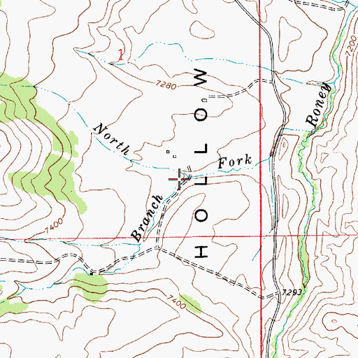 Topographic Map of Spring Branch, WY