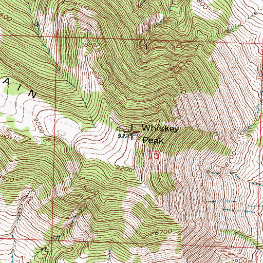 Topographic Map of Green Mountain, WY