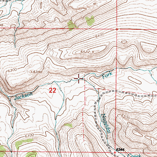 Topographic Map of Nagyidai Creek, WY