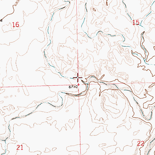 Topographic Map of Adobe Town, WY