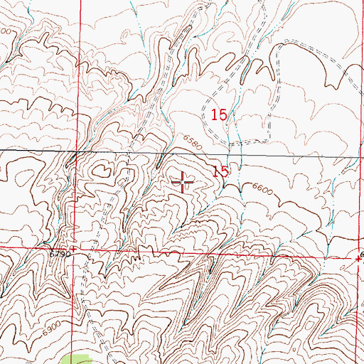 Topographic Map of Cedar Ridge, WY