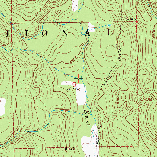 Topographic Map of Perry N Boday Creek, WY