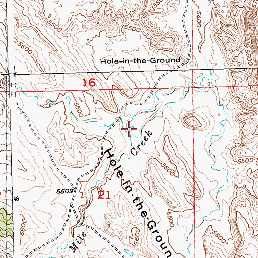 Topographic Map of Hole in the Ground, WY